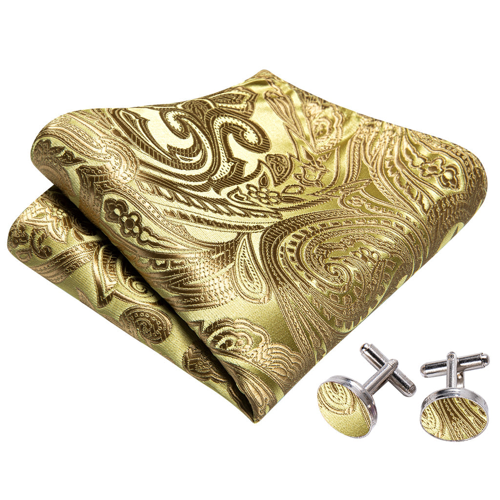Gold Paisley Bow Tie Set bow ties - Sophisticated Gentlemen
