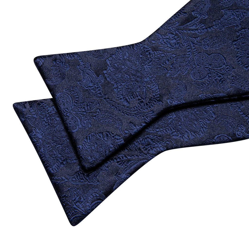 Blue Paisley Bow Tie Set bow ties - Sophisticated Gentlemen