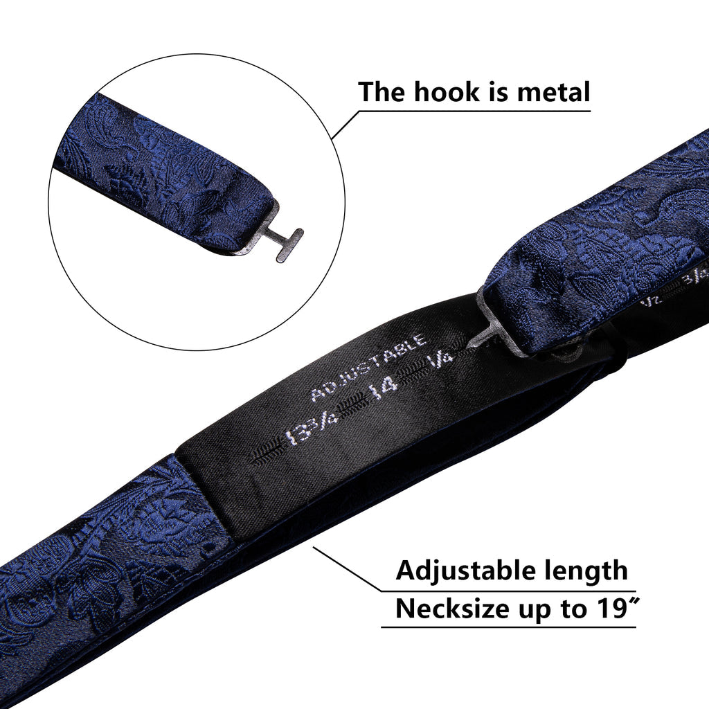 Blue Paisley Bow Tie Set bow ties - Sophisticated Gentlemen