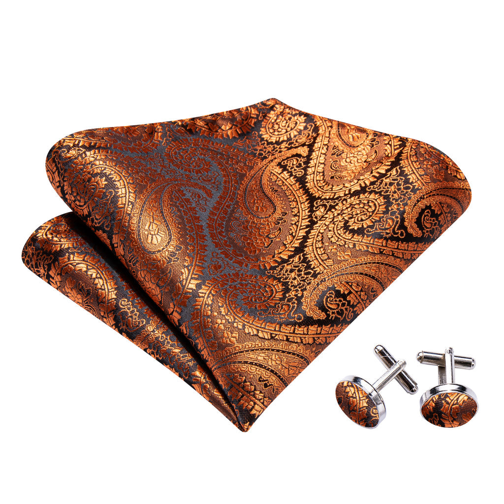 Brown Paisley Bow Tie Set bow ties - Sophisticated Gentlemen