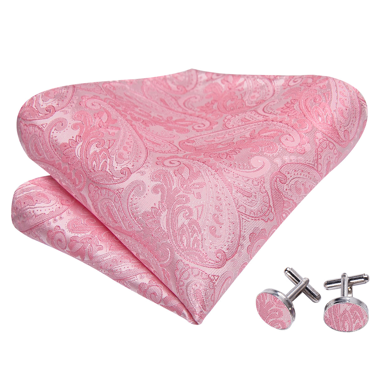 Pink Paisley Bow Tie Set bow ties - Sophisticated Gentlemen