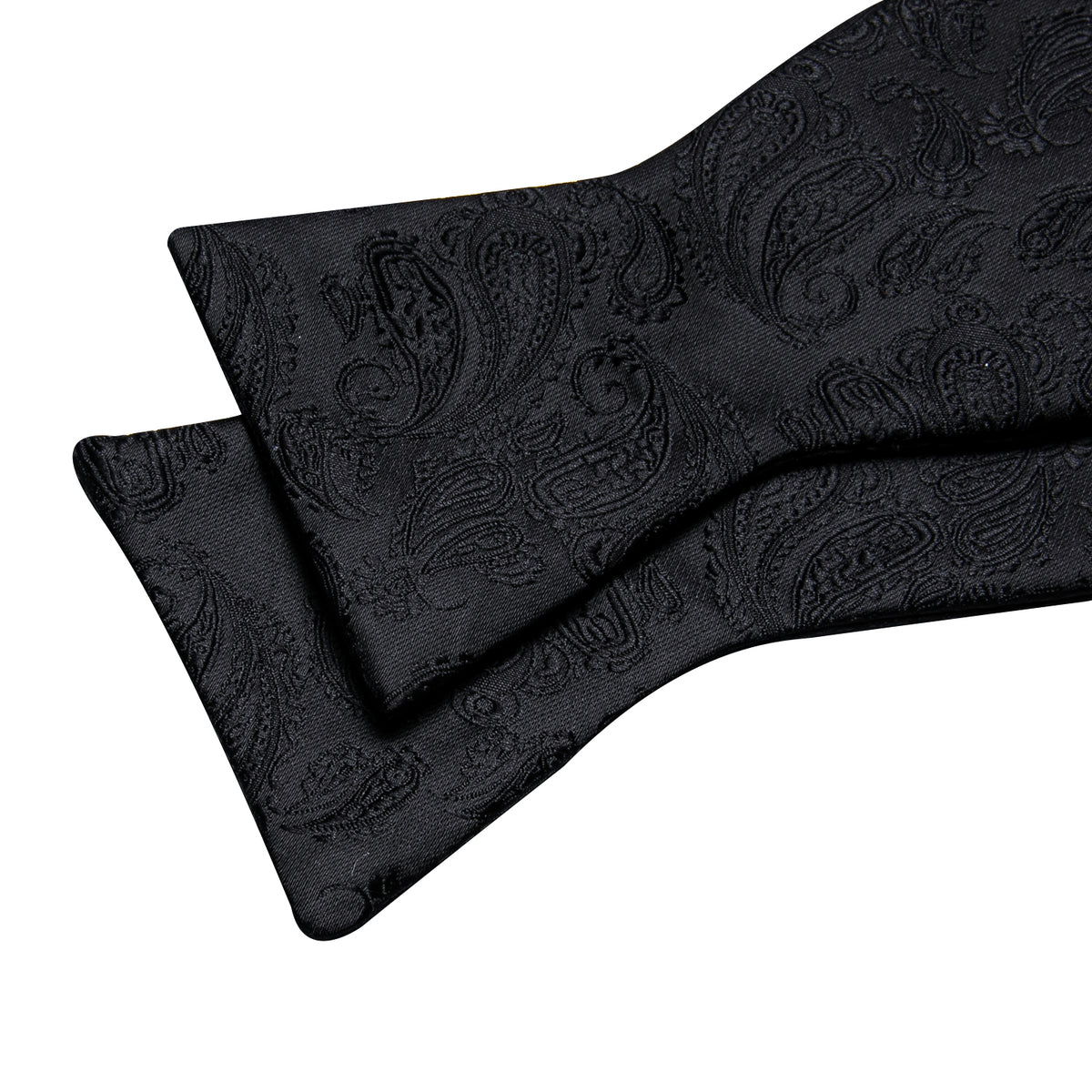 Luxury Black Paisley Bow Tie Set bow ties - Sophisticated Gentlemen