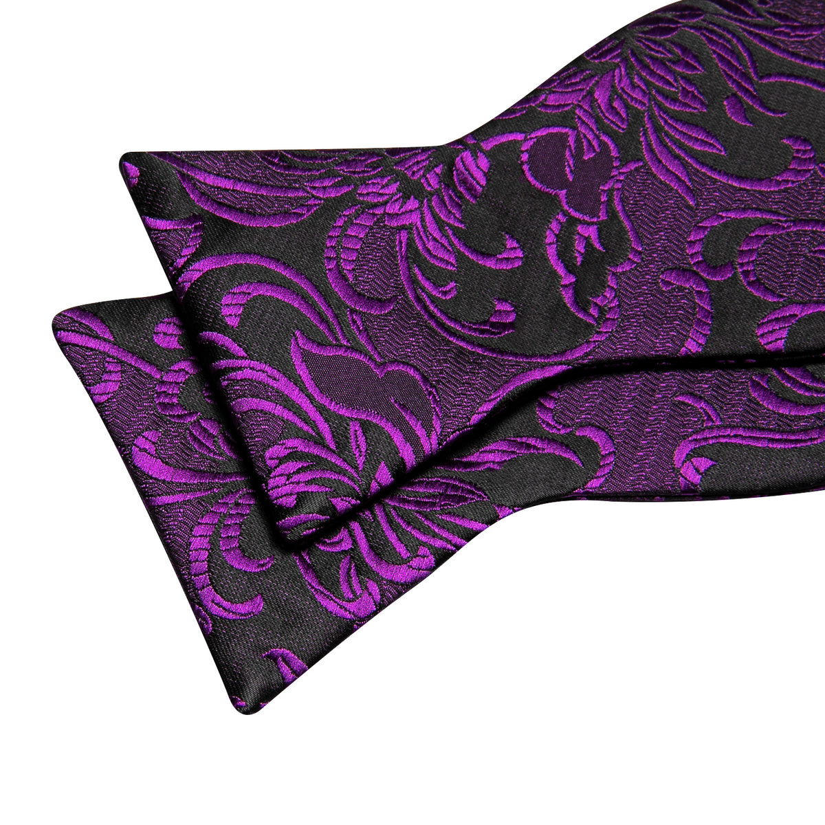 Black Purple Floral Bow Tie Set bow ties - Sophisticated Gentlemen
