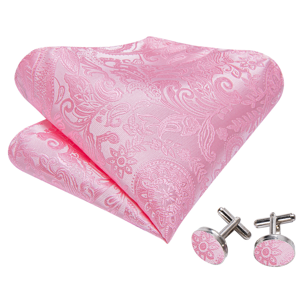 Pink Paisley Bow Tie Set bow ties - Sophisticated Gentlemen