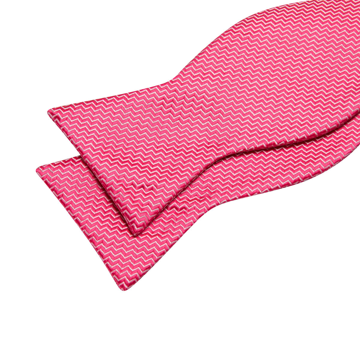 Pink Shock Striped Silk Bow Tie Set bow ties - Sophisticated Gentlemen