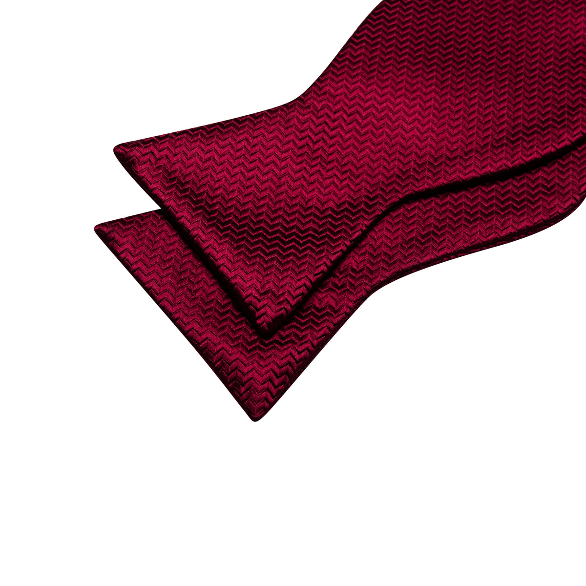 Dark Red Striped Silk Bow Tie Set bow ties - Sophisticated Gentlemen