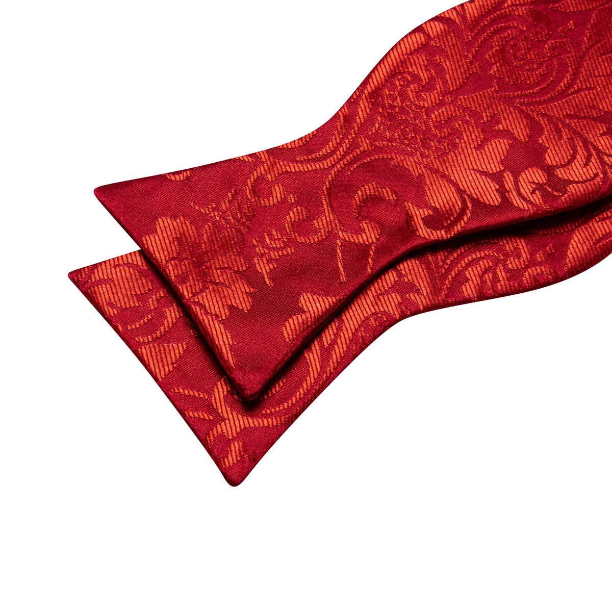 Red Floral Silk Bow Tie Set bow ties - Sophisticated Gentlemen