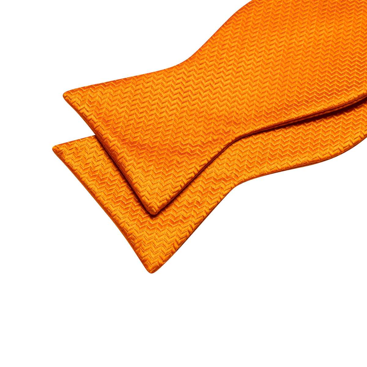 Orange Striped Silk Bow Tie Set bow ties - Sophisticated Gentlemen