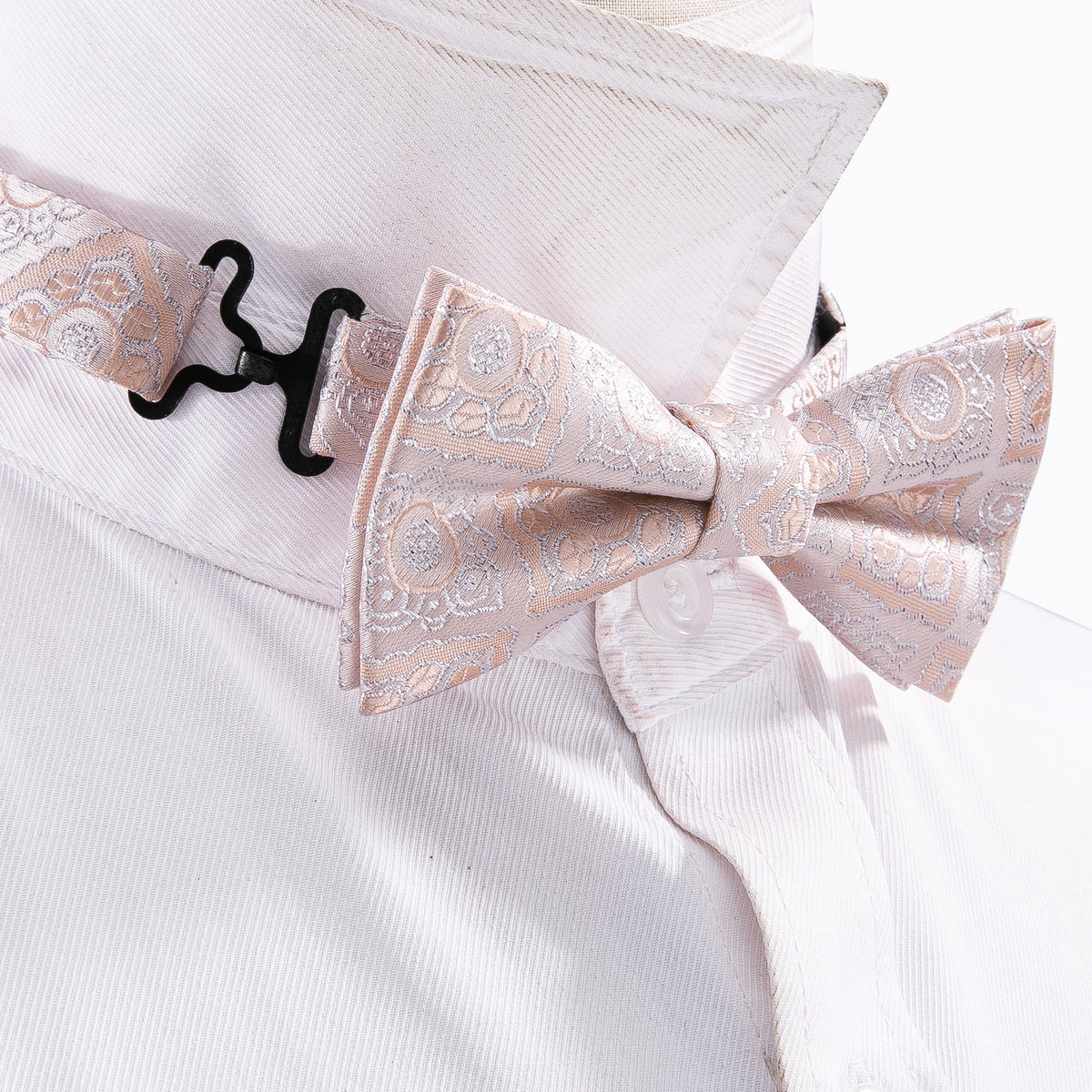 Pink Paisley Silk Children Bow Tie Set bow ties - Sophisticated Gentlemen
