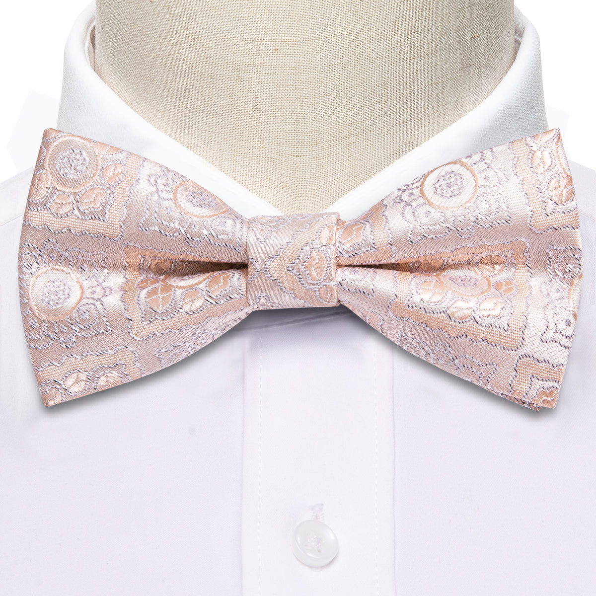 Pink Paisley Silk Children Bow Tie Set bow ties - Sophisticated Gentlemen