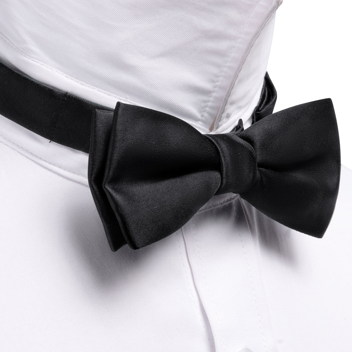 Black Solid Children Bow Tie Set bow ties - Sophisticated Gentlemen