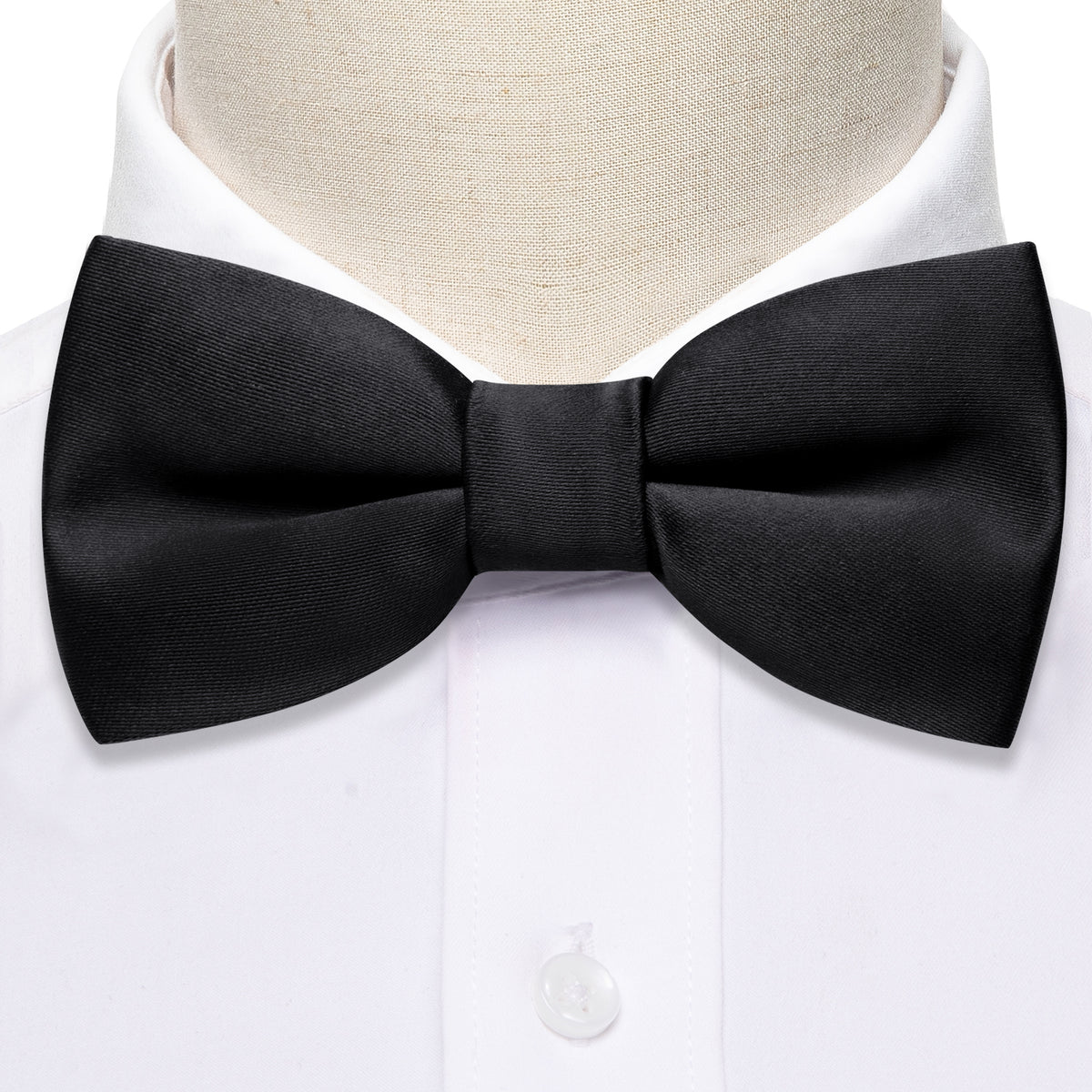 Black Solid Children Bow Tie Set bow ties - Sophisticated Gentlemen