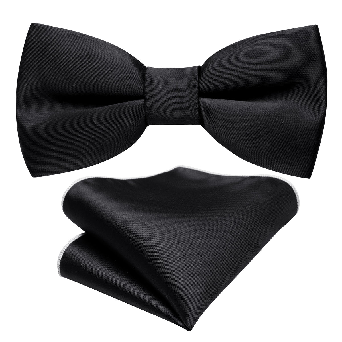 Black Solid Children Bow Tie Set bow ties - Sophisticated Gentlemen