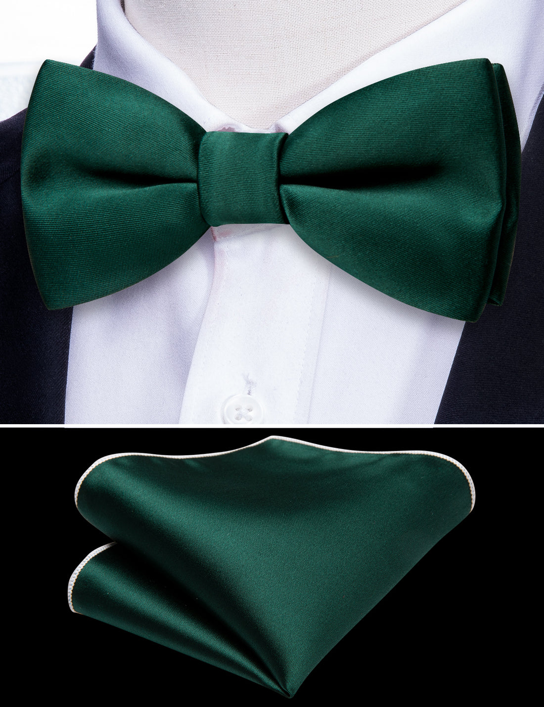 Green Solid Children Bow Tie Set bow ties - Sophisticated Gentlemen
