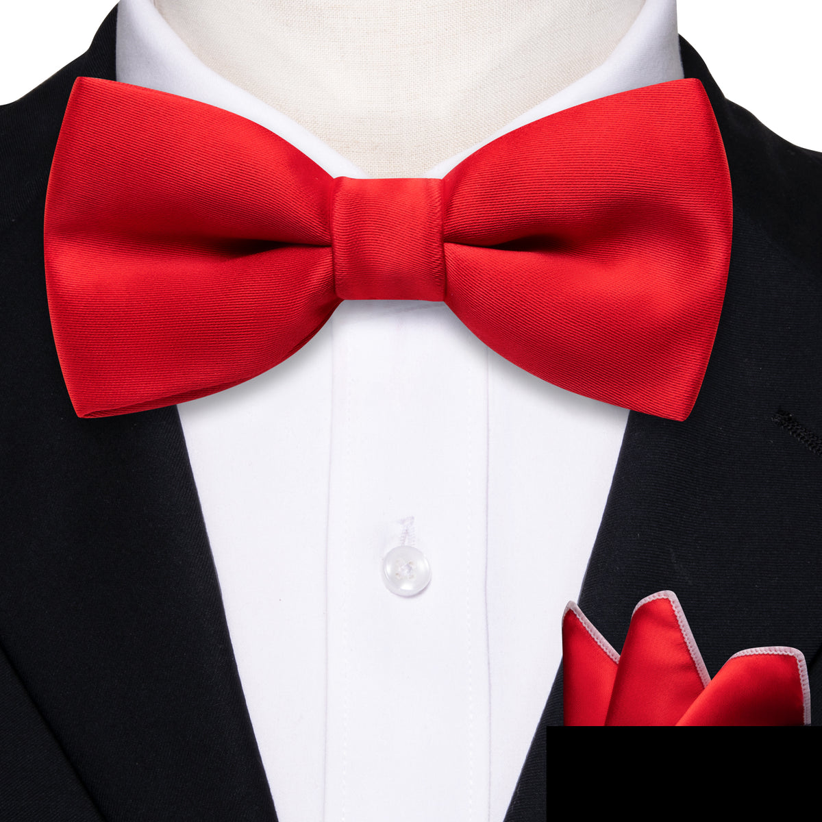 Red Solid Children's Silk Bow Tie Set bow ties - Sophisticated Gentlemen