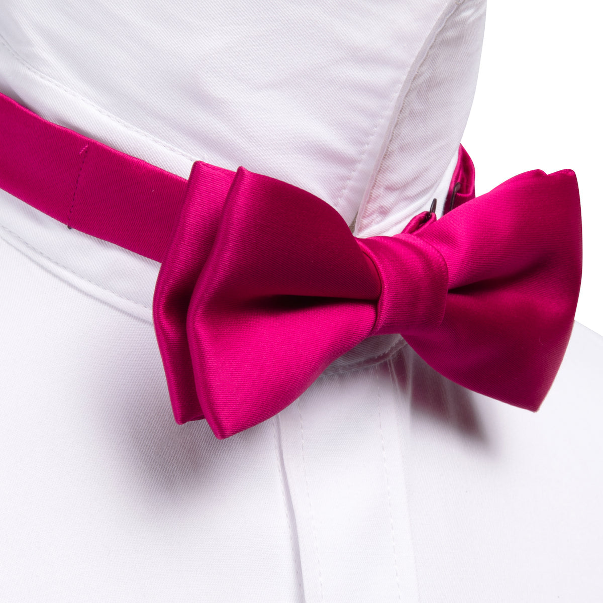 Rose Red Solid Silk Children Bow Tie Set bow ties - Sophisticated Gentlemen