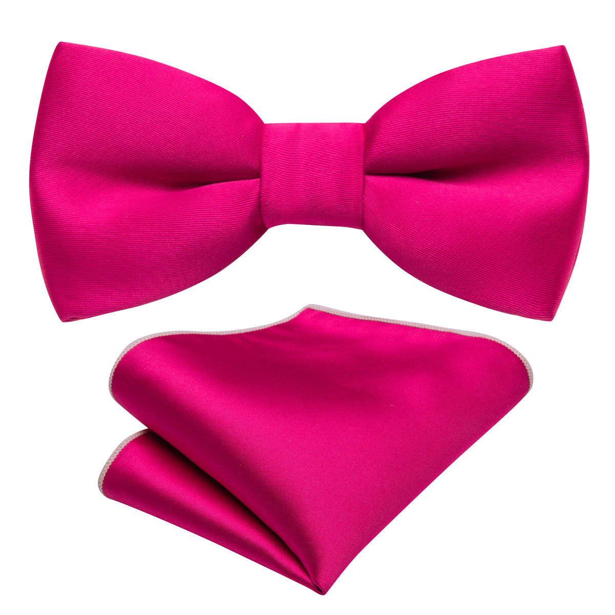 Rose Red Solid Silk Children Bow Tie Set bow ties - Sophisticated Gentlemen