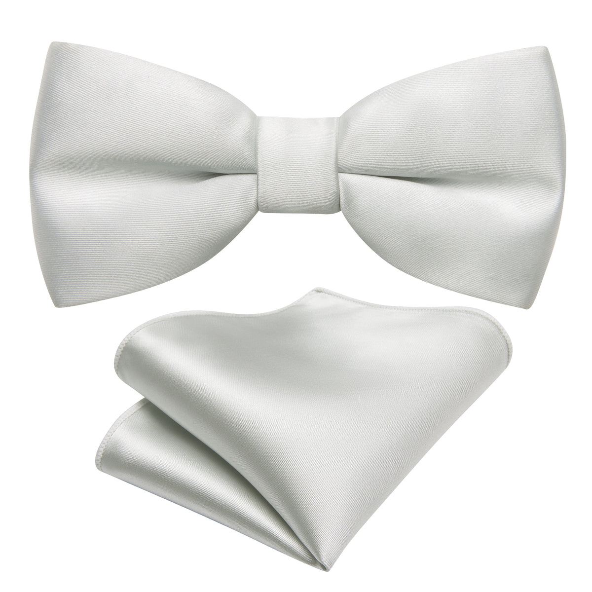 Grey White Solid Kids Bow Tie Set bow ties - Sophisticated Gentlemen
