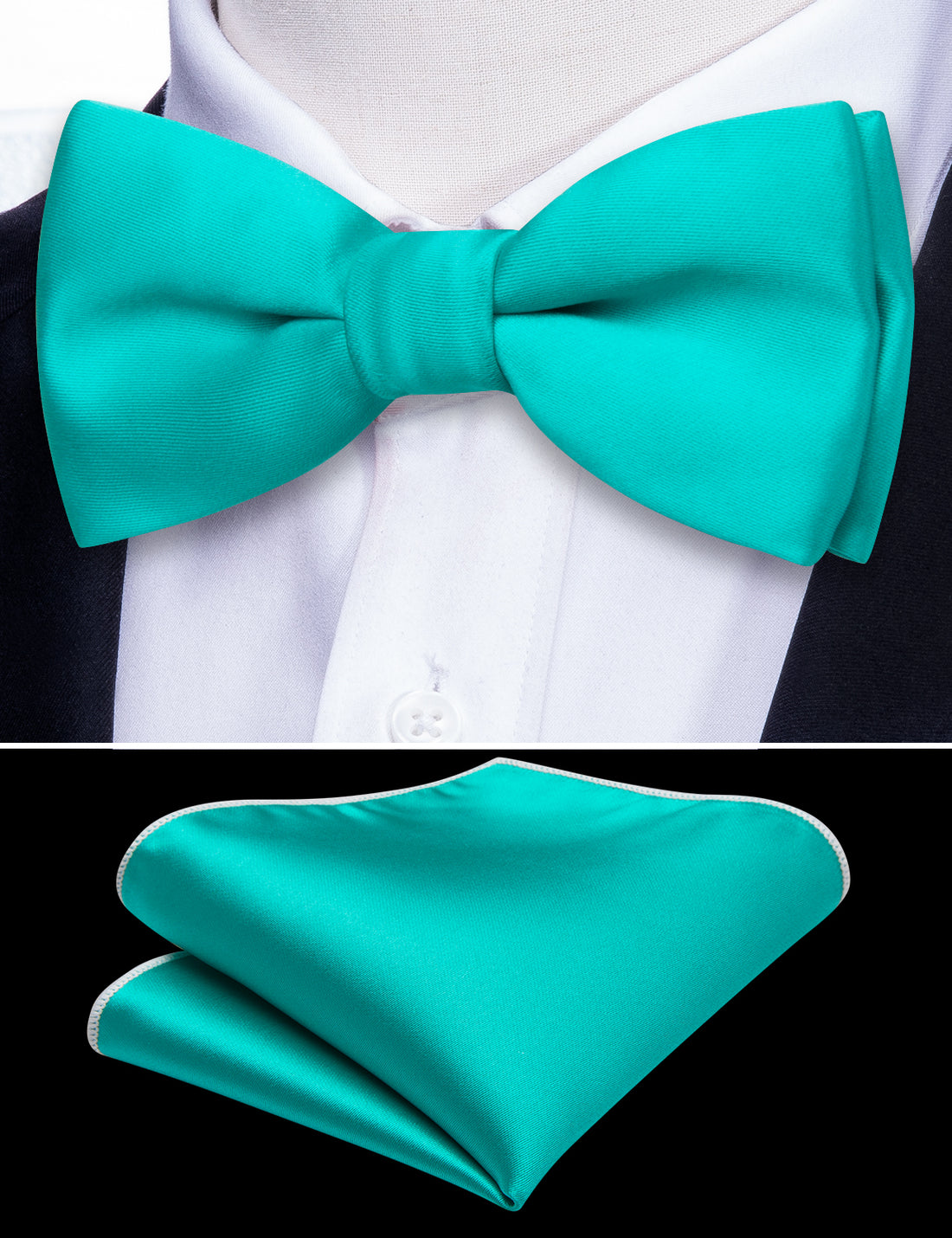 Aqua Solid Kids Bow Tie Set bow ties - Sophisticated Gentlemen
