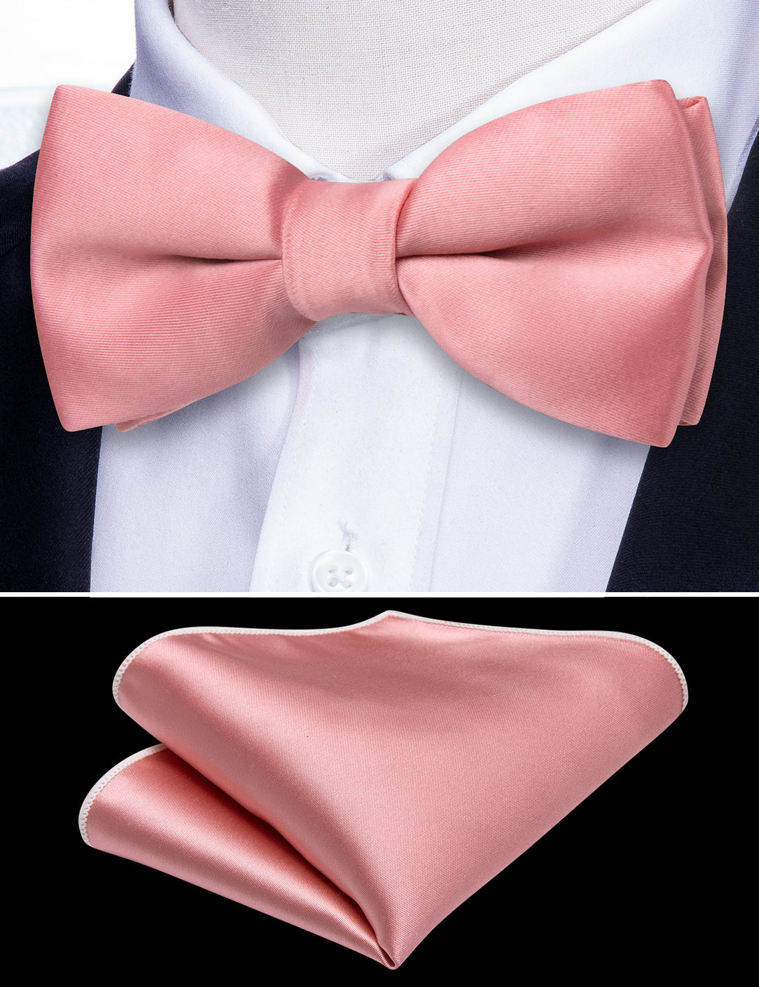 Light Coral Solid Kids Bow Tie Set bow ties - Sophisticated Gentlemen