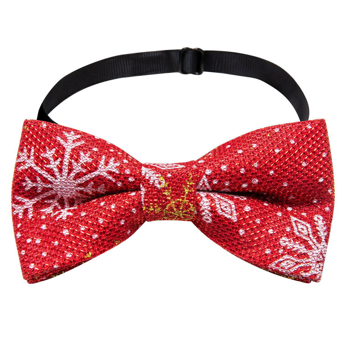 Red White Floral Silk Christmas Bow Tie Set bow ties - Sophisticated Gentlemen