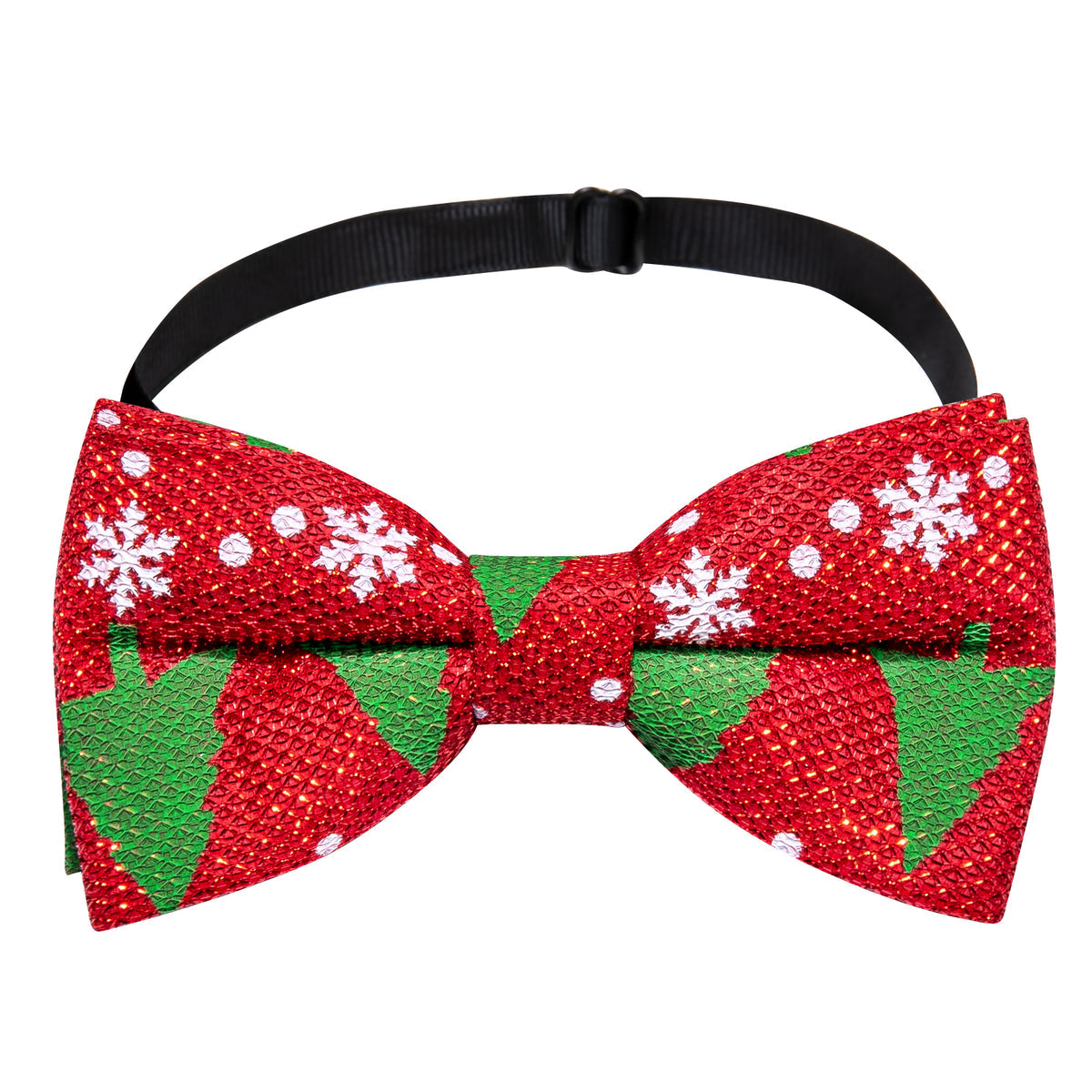 Red Green Christmas Tree Silk Bow Tie Set bow ties - Sophisticated Gentlemen
