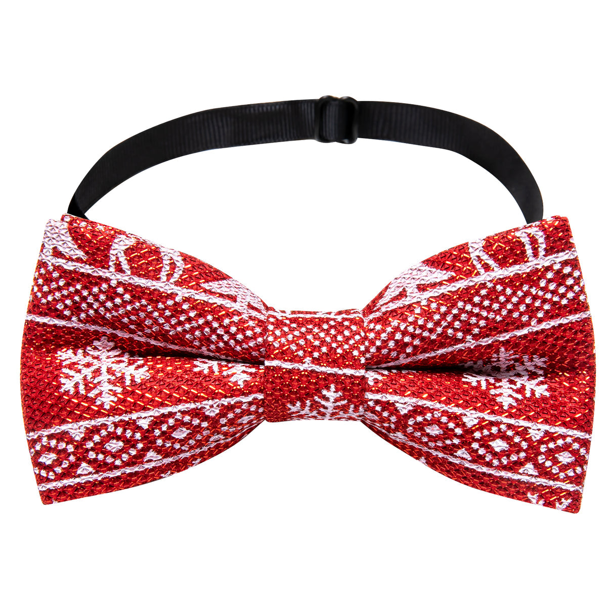 Red White Christmas Silk Fashion Bow Tie Set bow ties - Sophisticated Gentlemen