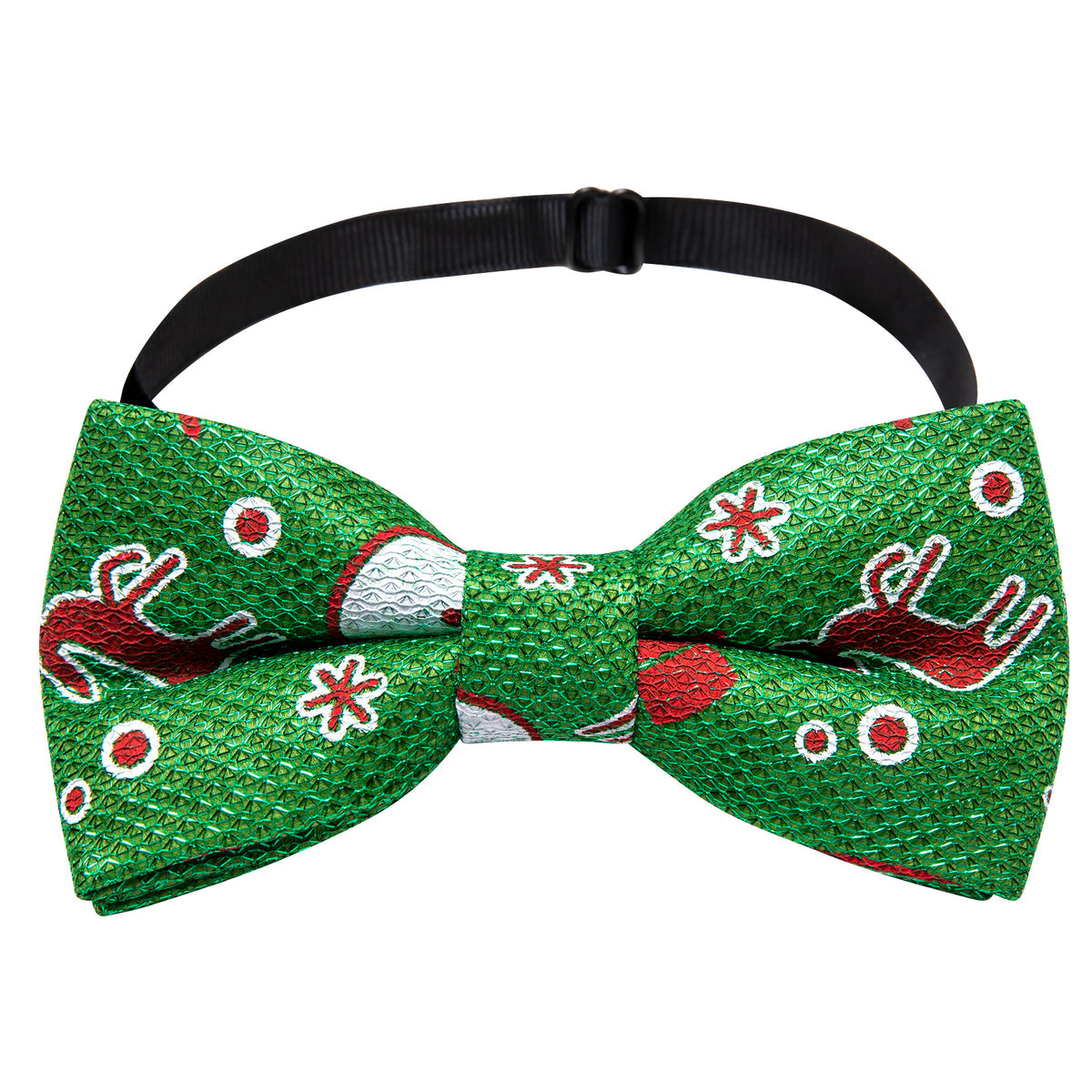 Green Brown Elk Silk Christmas Bow Tie Set bow ties - Sophisticated Gentlemen