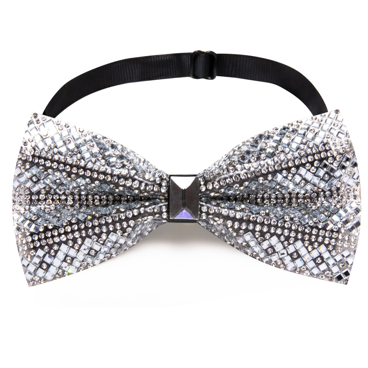 White Rhinestones Shining Bow Tie Set bow ties - Sophisticated Gentlemen