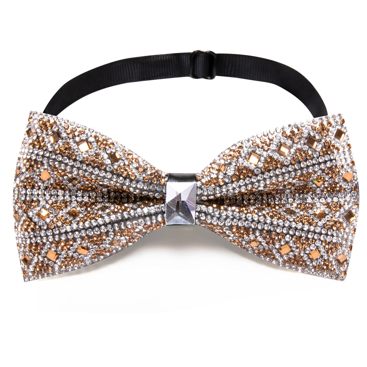 Brown Rhinestones Shining Bow Tie Set bow ties - Sophisticated Gentlemen