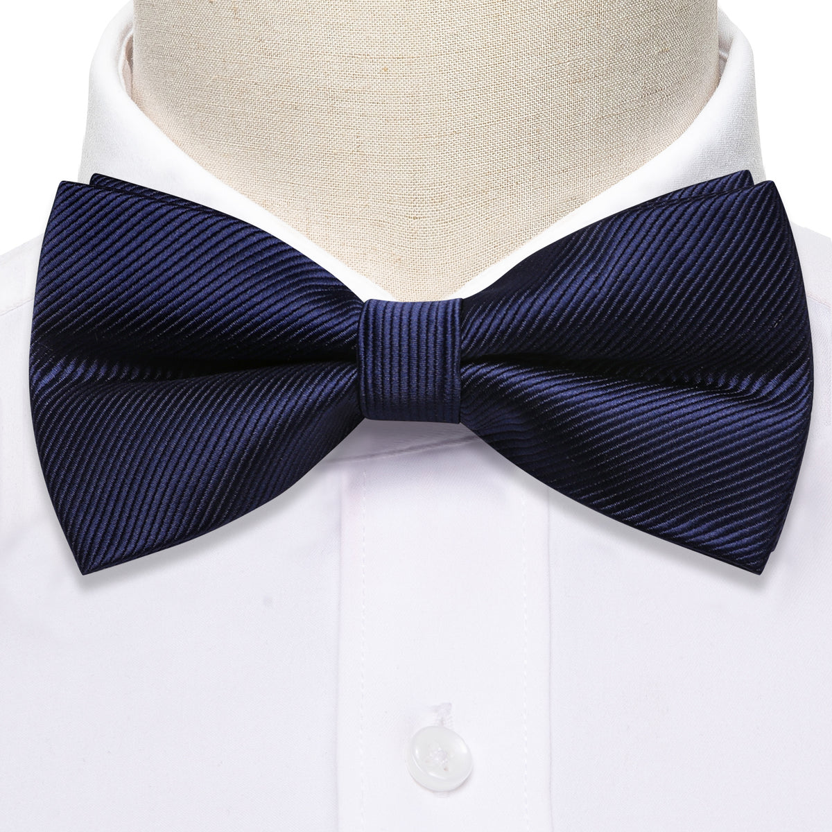 Blue Salvia Solid Bow Tie Set bow ties - Sophisticated Gentlemen
