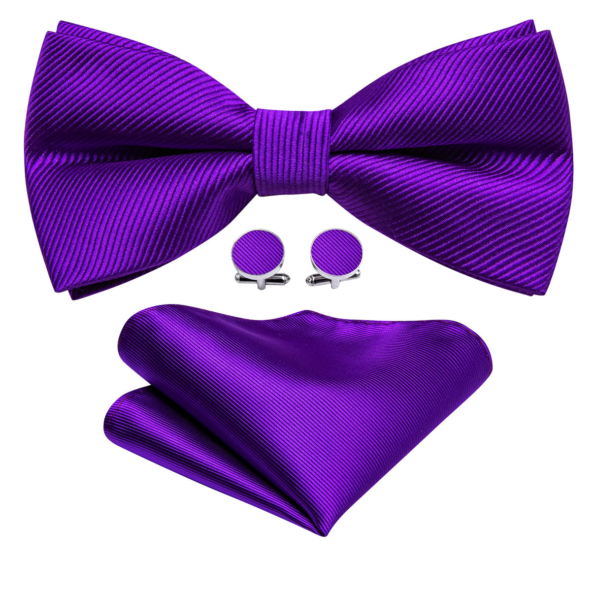 Hyacinth Solid Bow Tie Set bow ties - Sophisticated Gentlemen