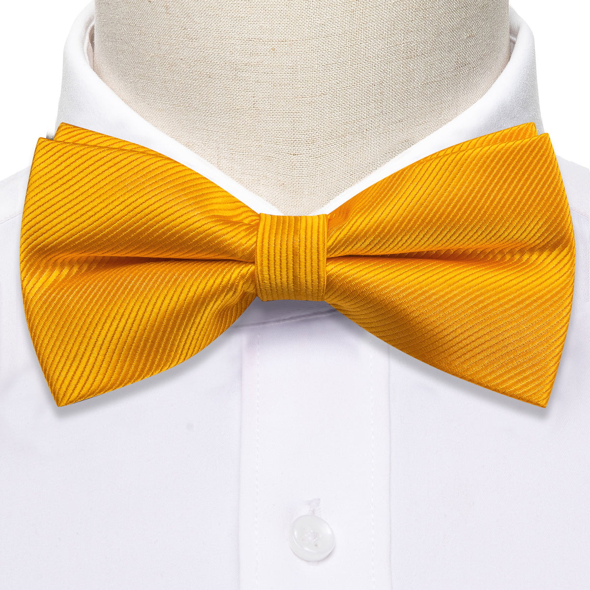 Honey Orange Solid Bow Tie Set bow ties - Sophisticated Gentlemen
