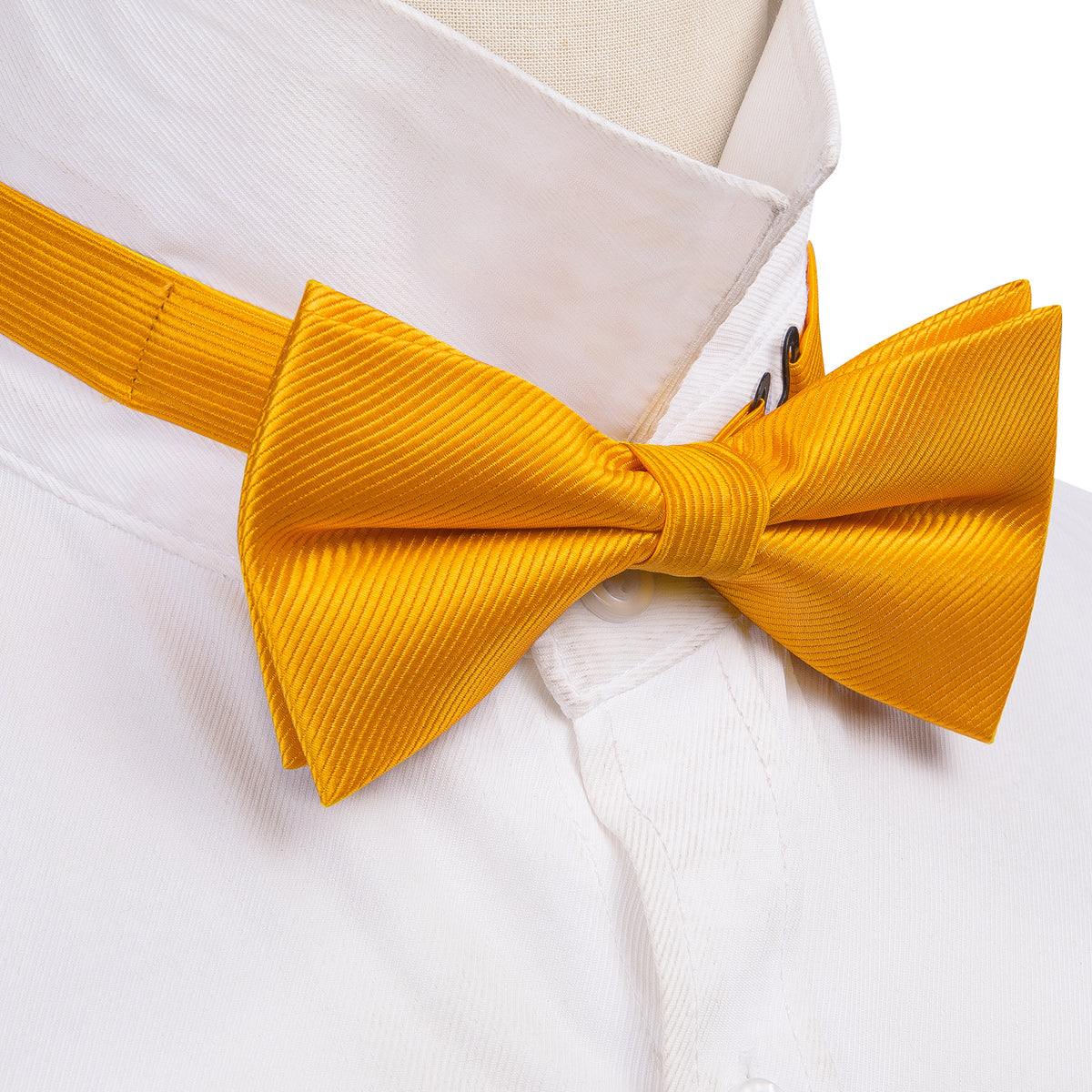 Honey Orange Solid Bow Tie Set bow ties - Sophisticated Gentlemen