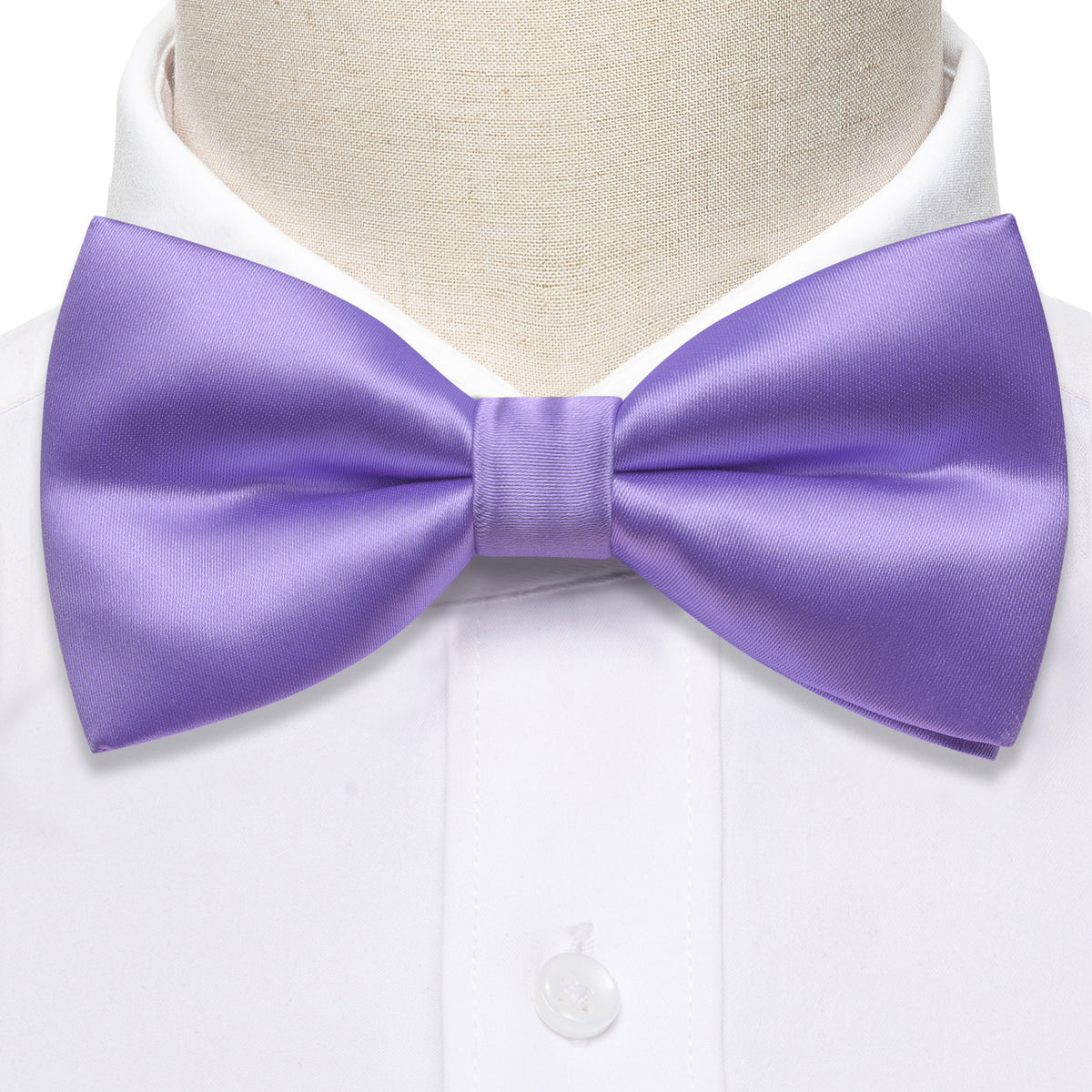Purple Solid Silk Bow Tie Set bow ties - Sophisticated Gentlemen