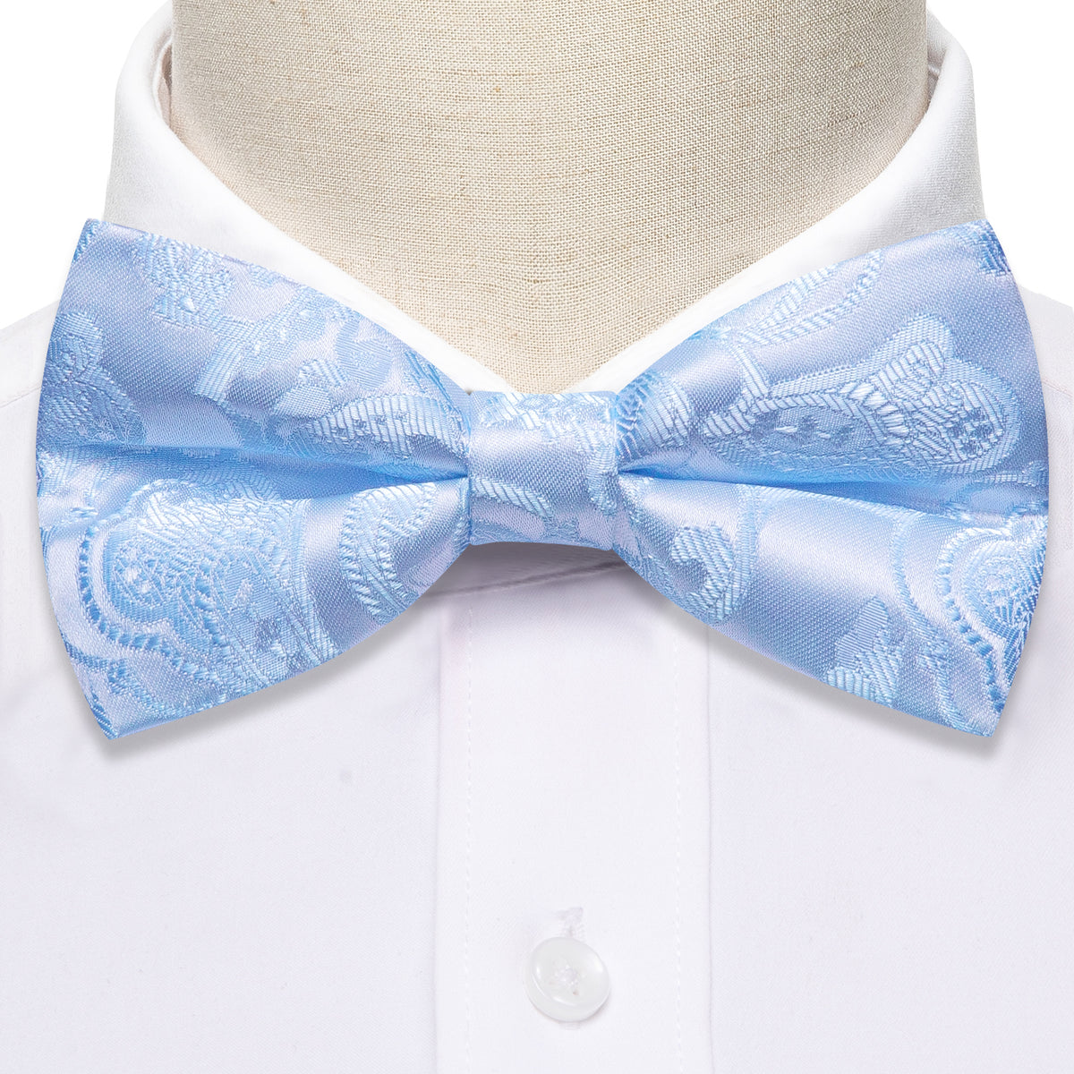 Blue Paisley Silk Bow Tie Set bow ties - Sophisticated Gentlemen