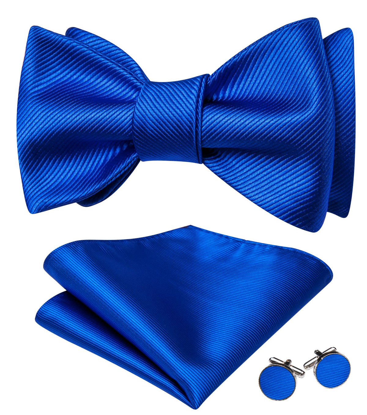 Blue Formal Wedding Bow Tie Set bow ties - Sophisticated Gentlemen