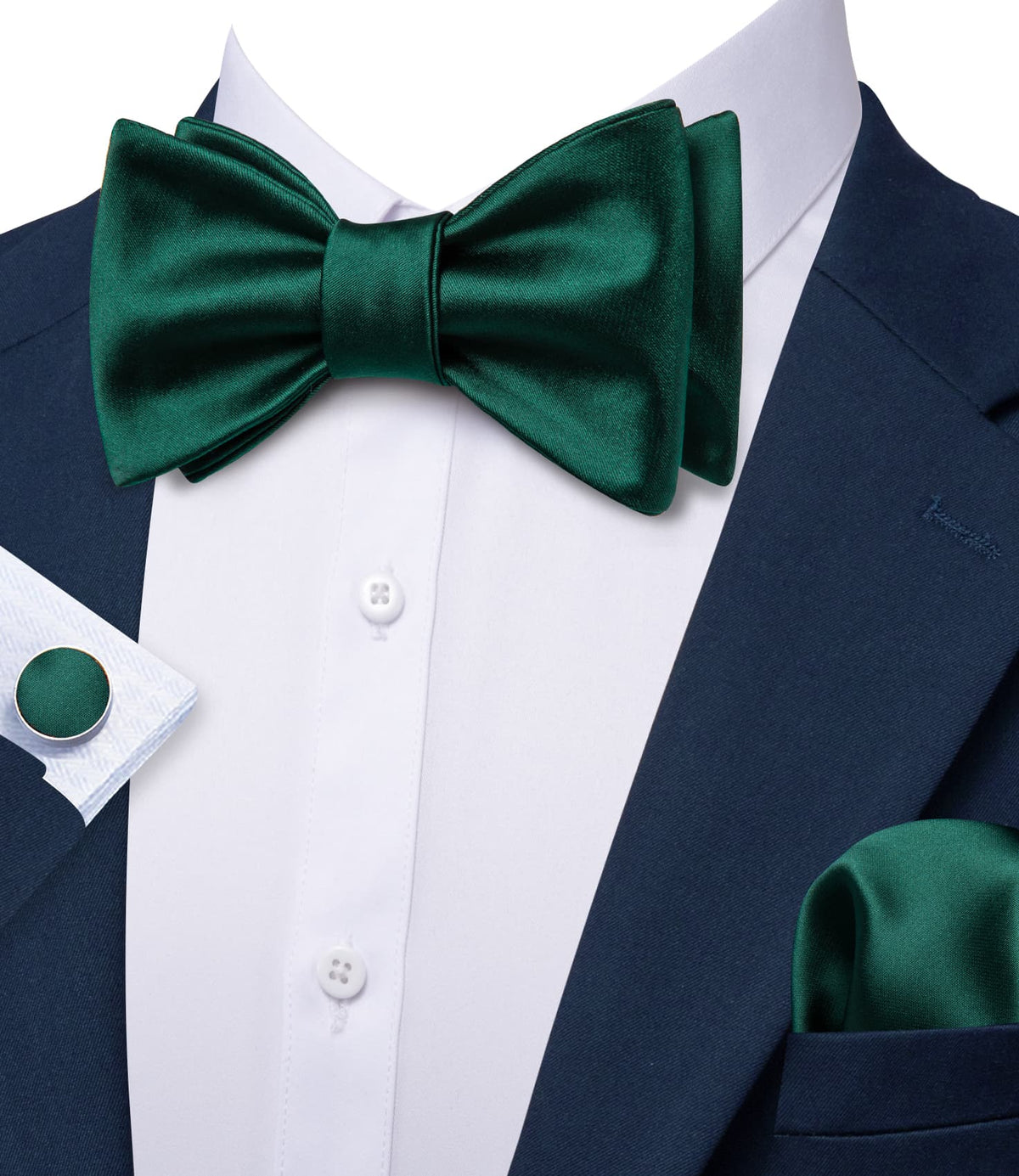 Emerald Green Bow Tie Set bow ties - Sophisticated Gentlemen