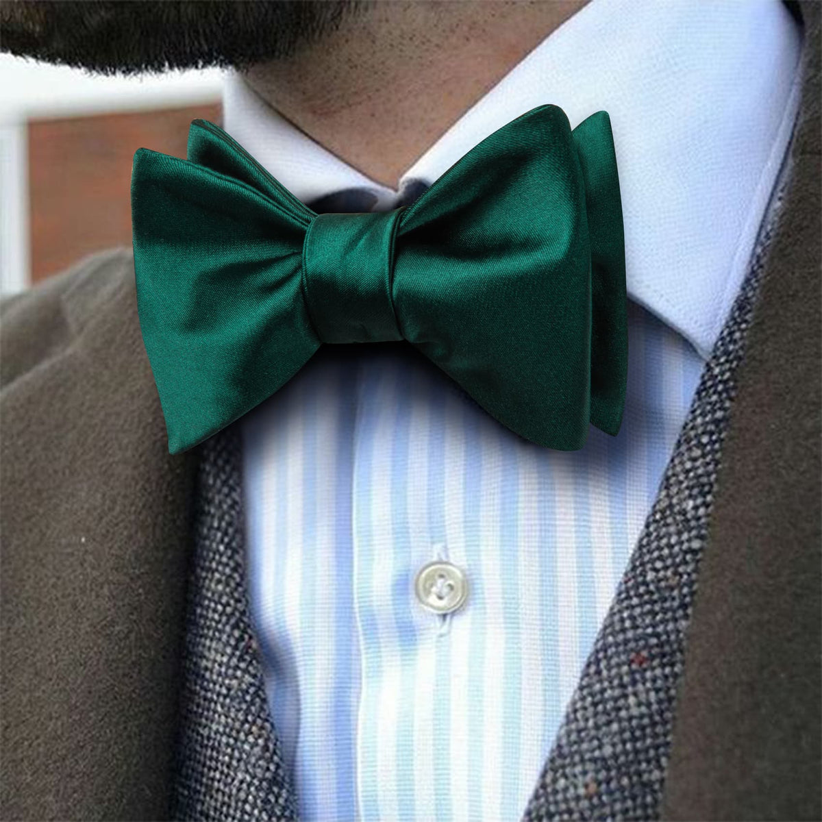 Emerald Green Bow Tie Set bow ties - Sophisticated Gentlemen