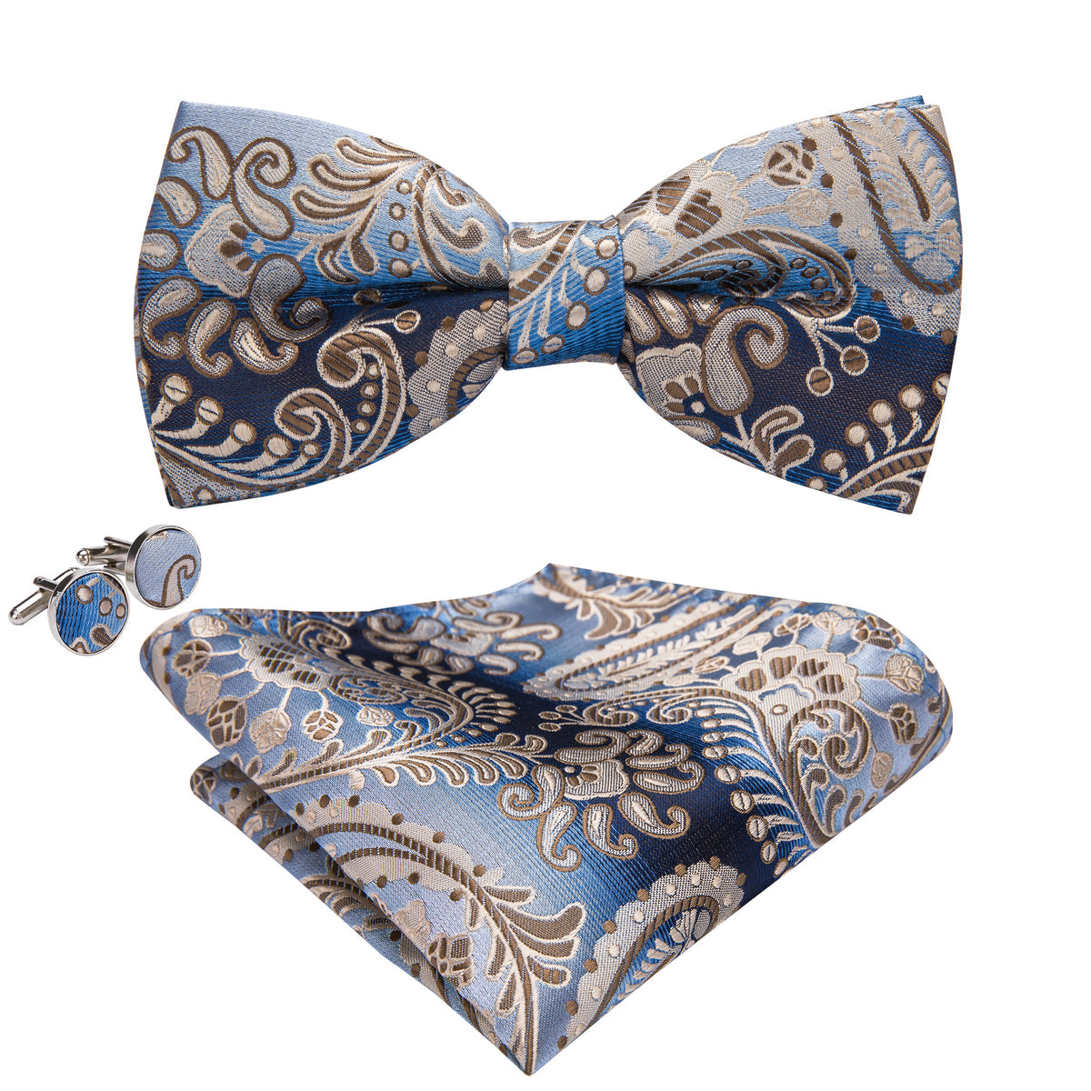Luxury Paisley Bow Tie Set bow ties - Sophisticated Gentlemen