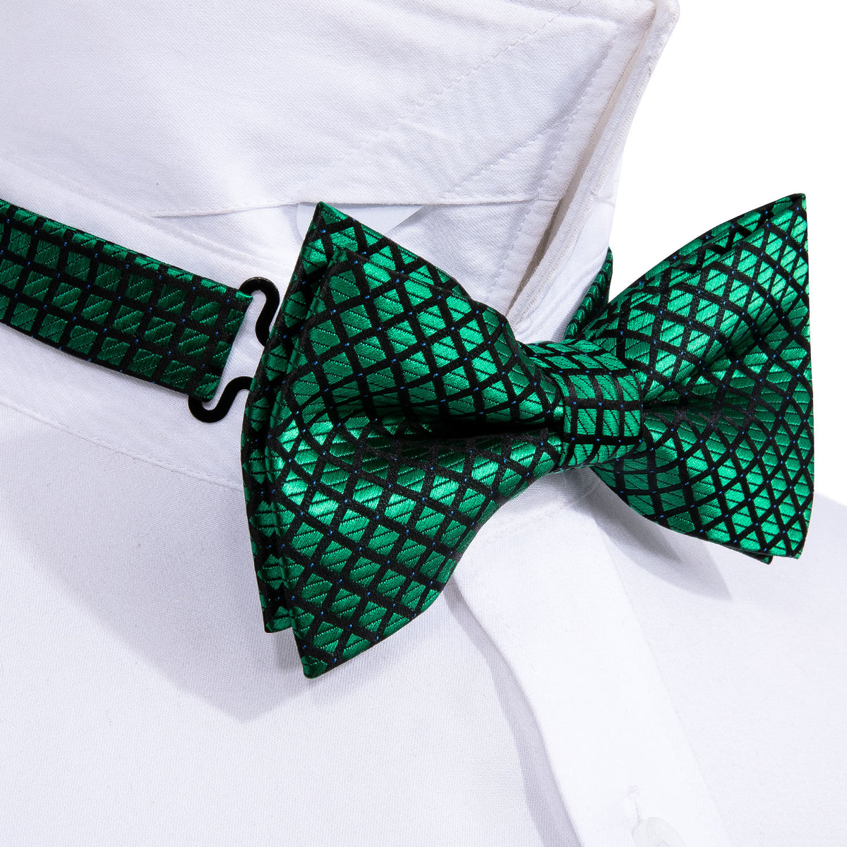 Green Plaid Bow Tie Set bow ties - Sophisticated Gentlemen