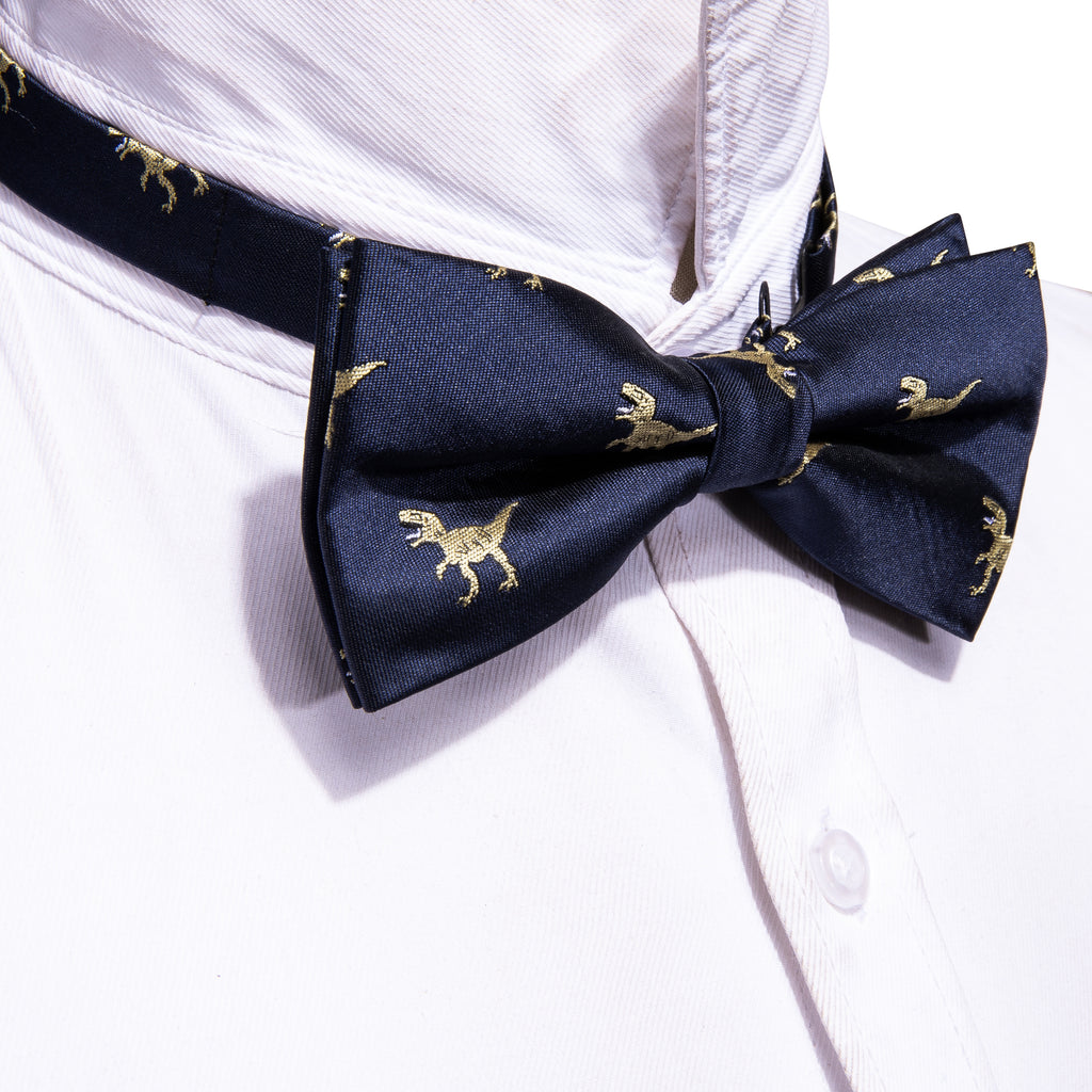 Blue Dinosaur Bow Tie Set bow ties - Sophisticated Gentlemen