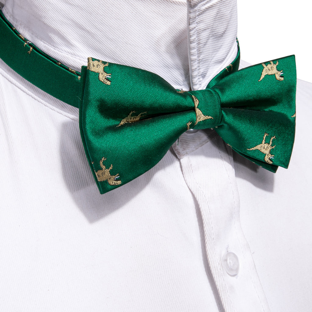 Green Dinosaur Bow Tie Set bow ties - Sophisticated Gentlemen