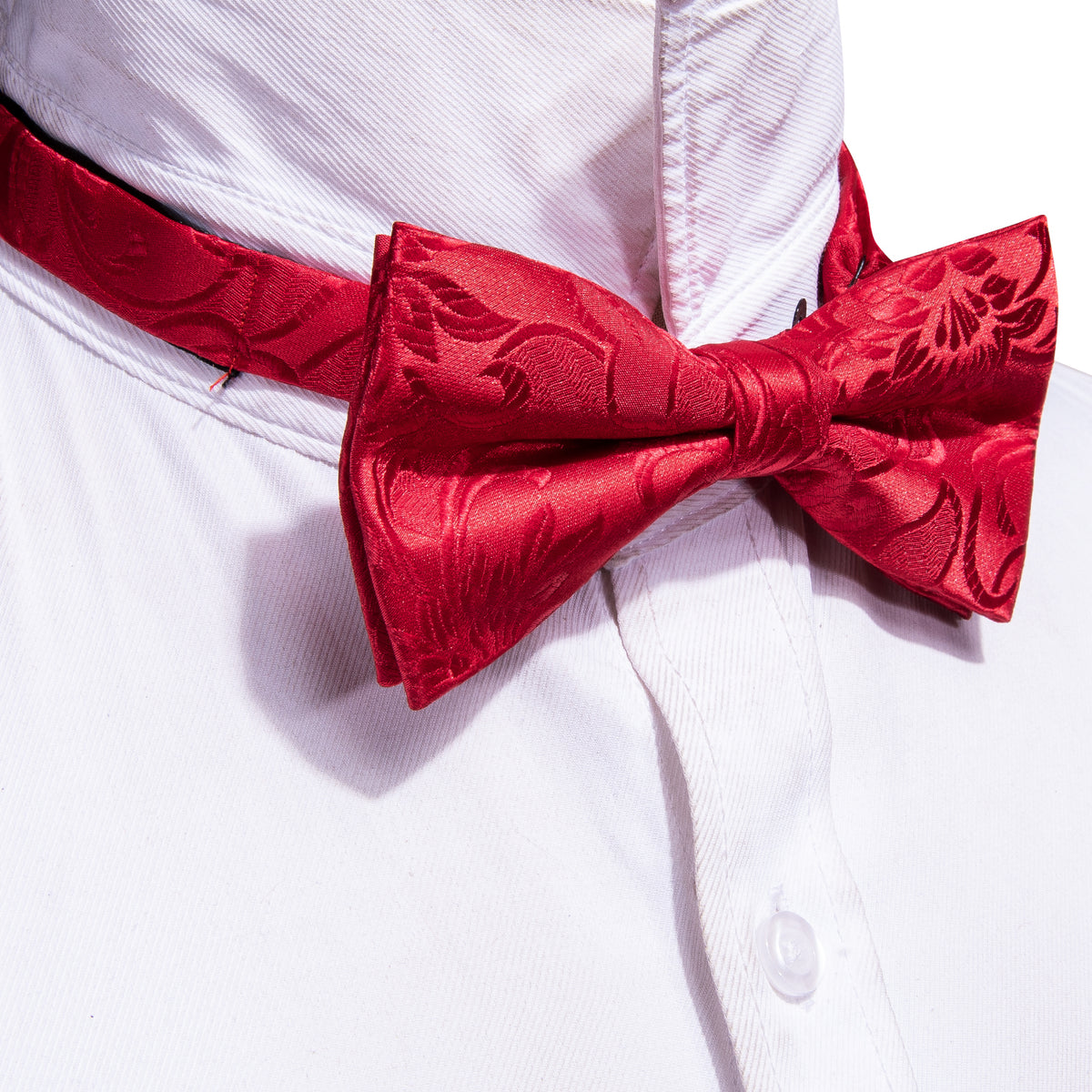 Red Paisley Bow Tie Set bow ties - Sophisticated Gentlemen