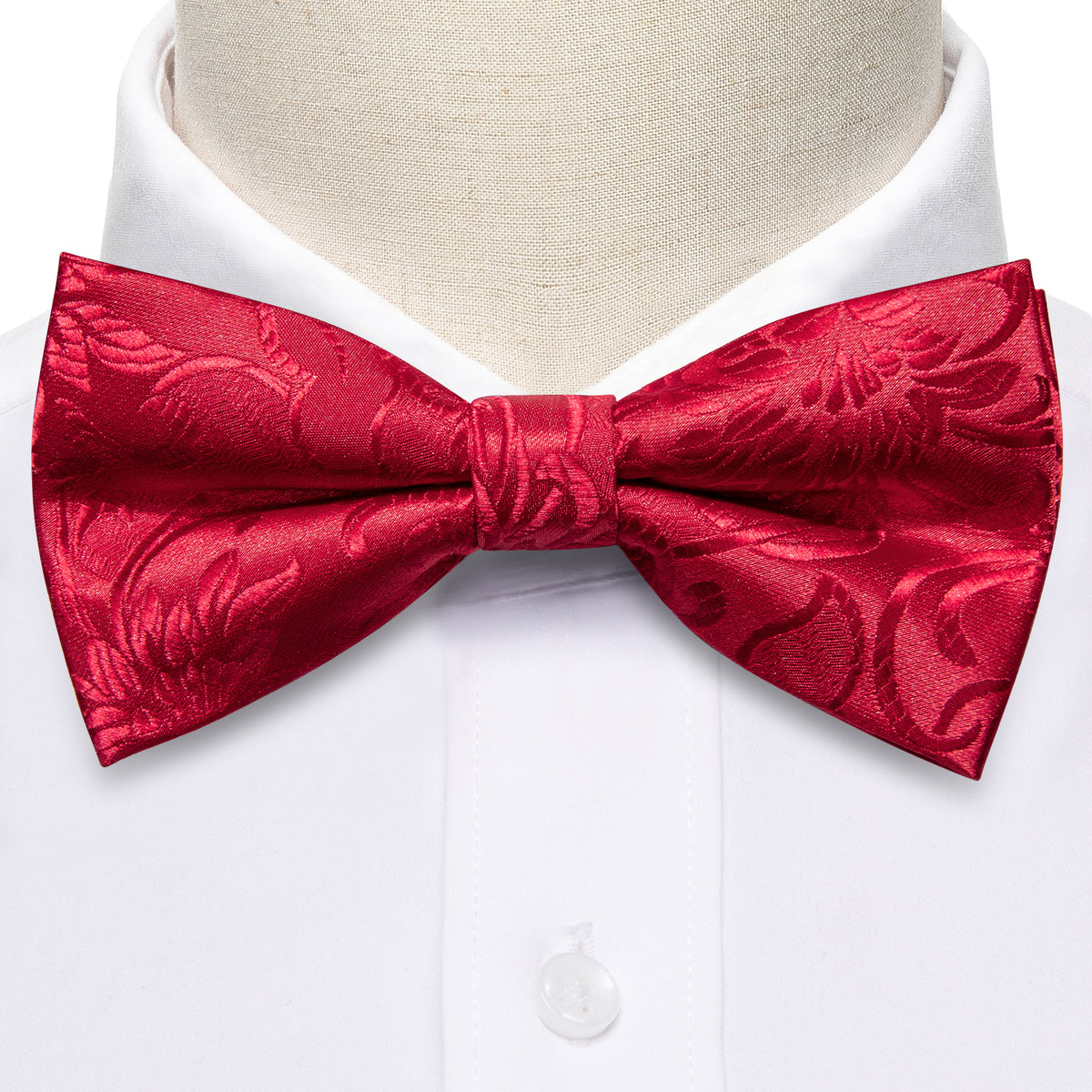 Red Paisley Bow Tie Set bow ties - Sophisticated Gentlemen