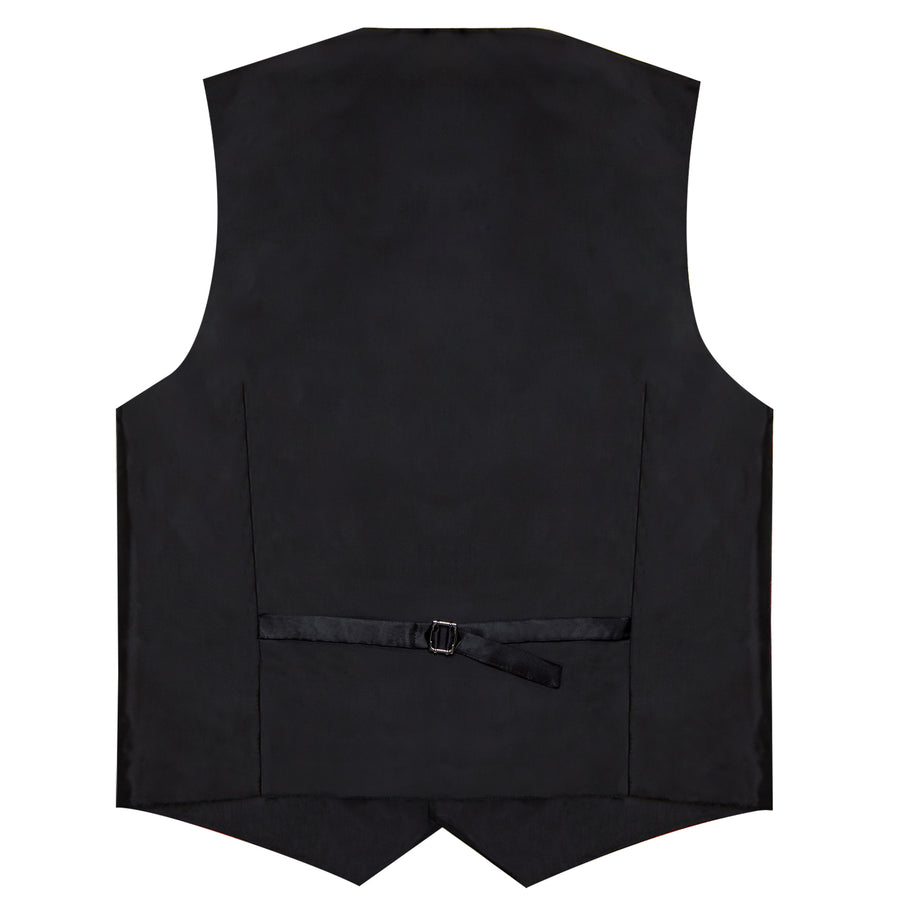 Black and Purple Paisley Silk Vest Set vest set - Sophisticated Gentlemen