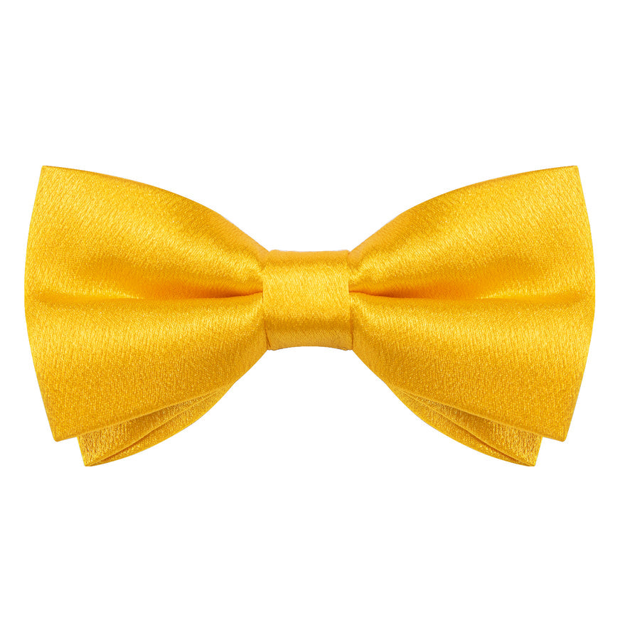 Brilliant Yellow Shimmer Silk Bowtie Vest Set vest set - Sophisticated Gentlemen