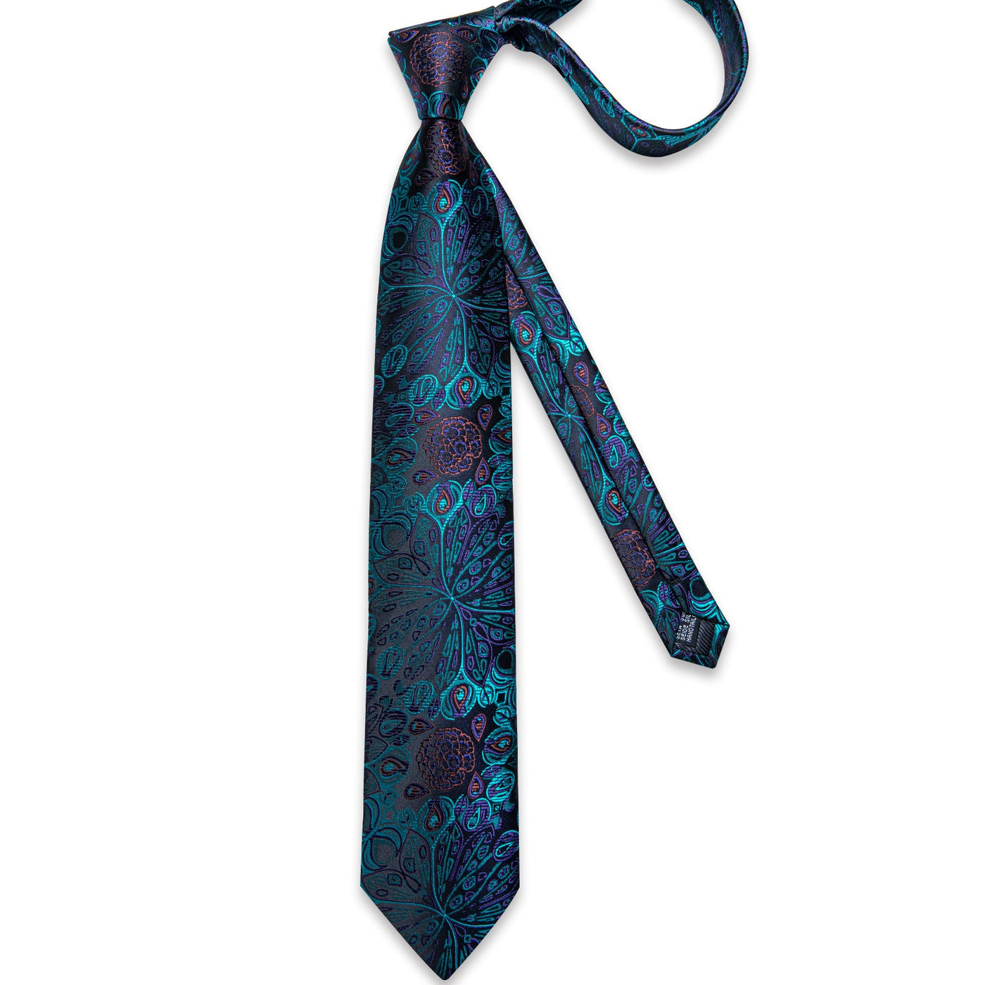 Peacock Dance Tie, Pocket Square and Cufflinks tie sets - Sophisticated Gentlemen