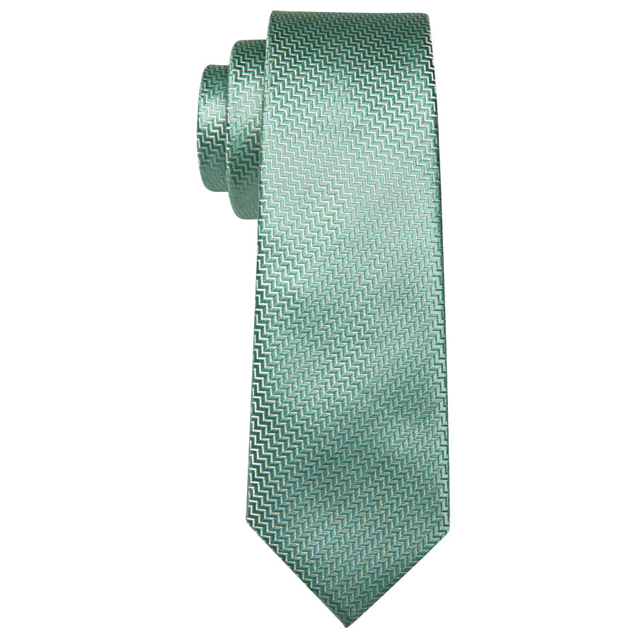 Mint Green Silk Tie, Pocket Square and Cufflinks tie sets    - Sophisticated Gentlemen