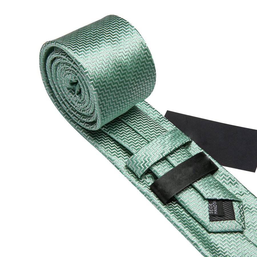 Mint Green Silk Tie, Pocket Square and Cufflinks tie sets - Sophisticated Gentlemen